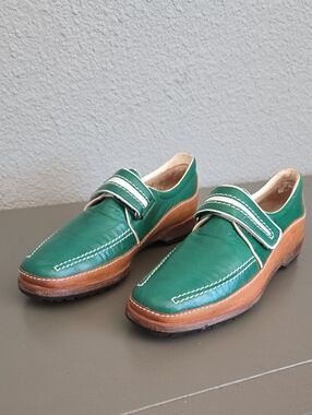 Walter Genuin Green Leather Golf Shoes